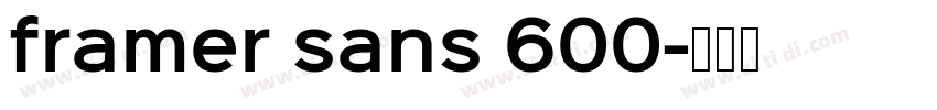 framer sans 600字体转换